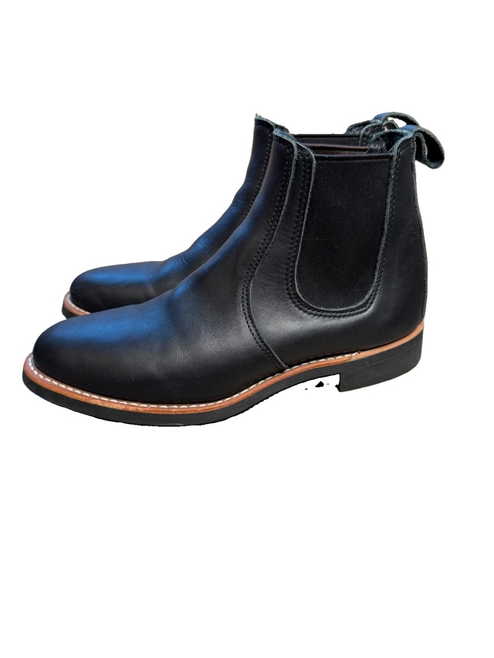 RED WING Heritage Style 3455 6-INCH CHELSEA WOMEN'S SHORT BOOT BLACK SIZE 8 S3